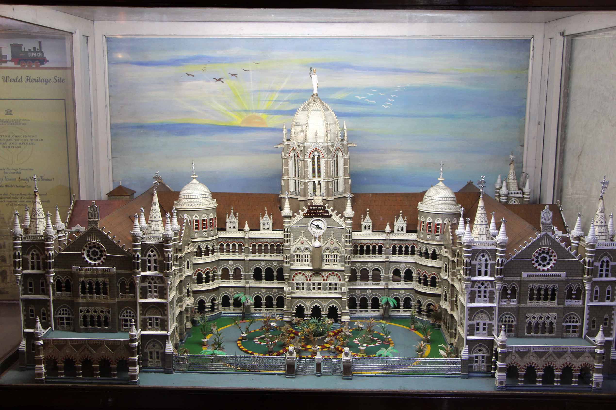 Miniature model of the Chhatrapati Shivaji Terminus