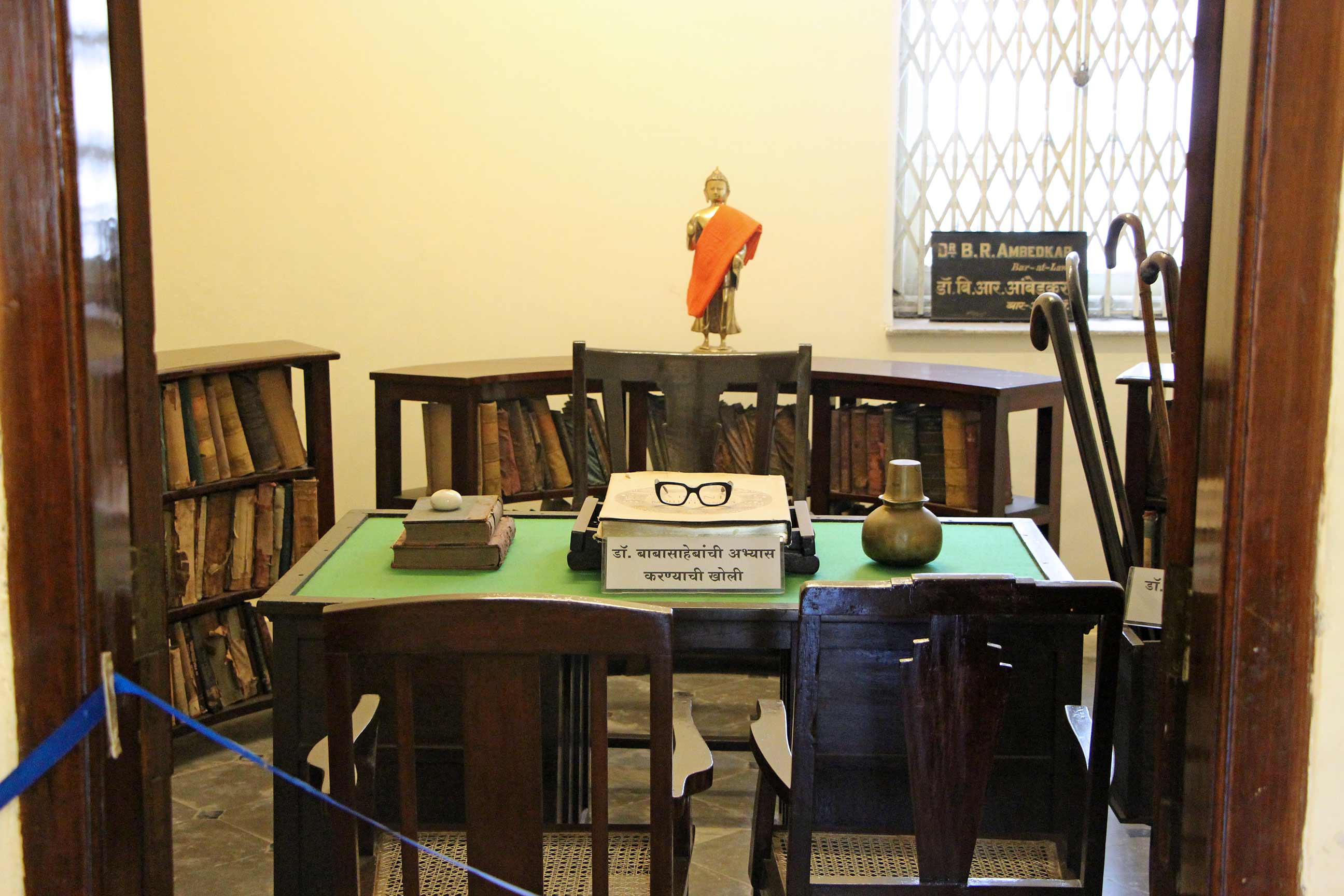 Dr. Ambedkar's desk and study