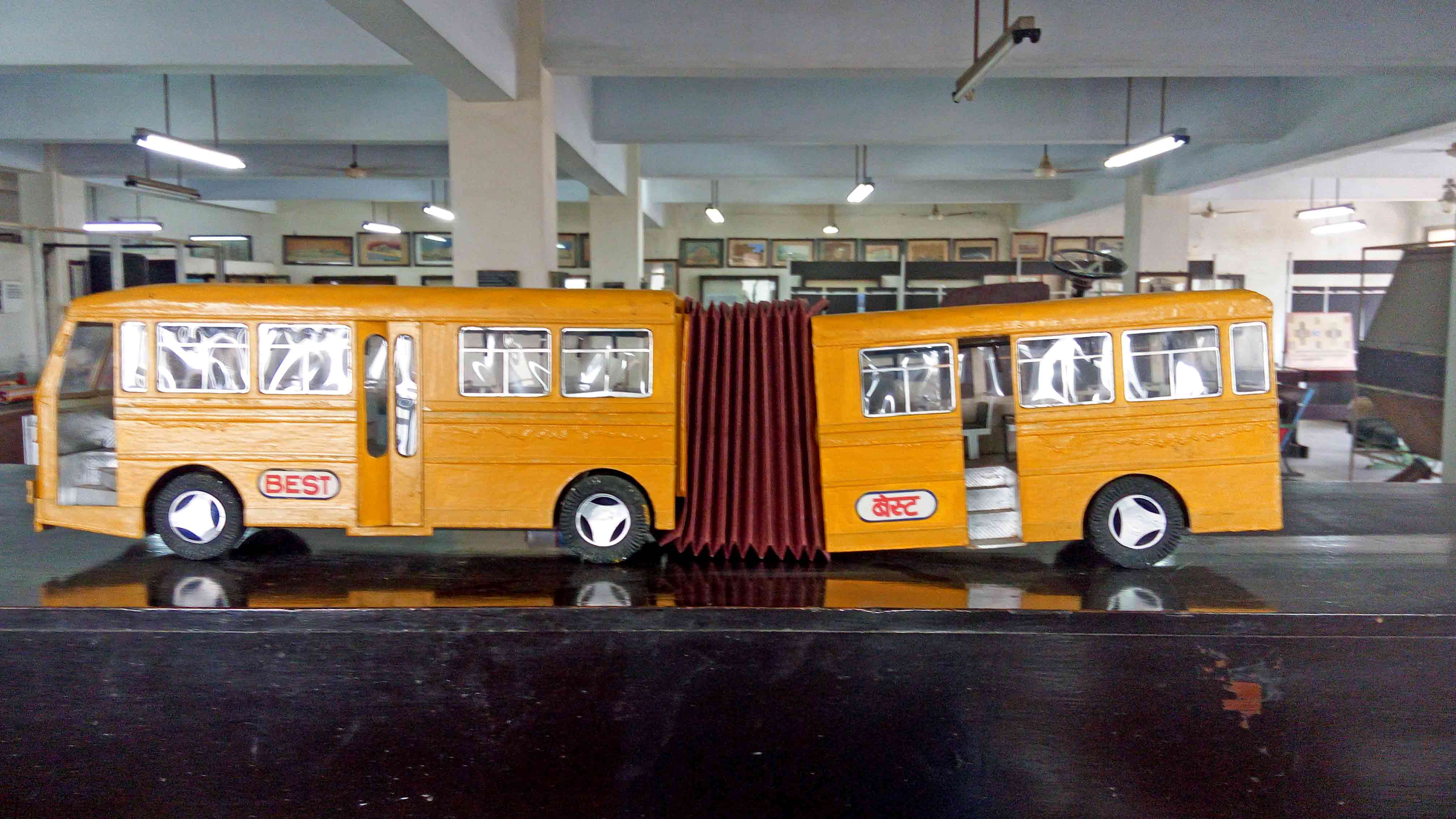 Miniature model of the BEST bus 