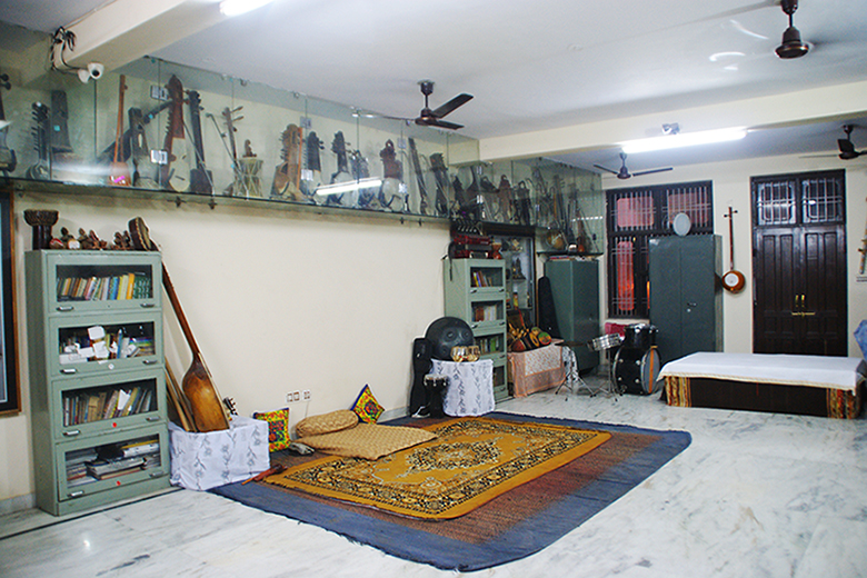 Interior view of Nad Sadhna Museum 
