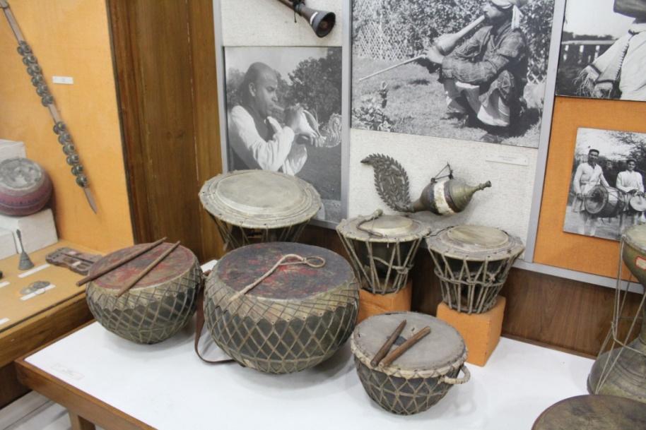 A display of percussion instruments