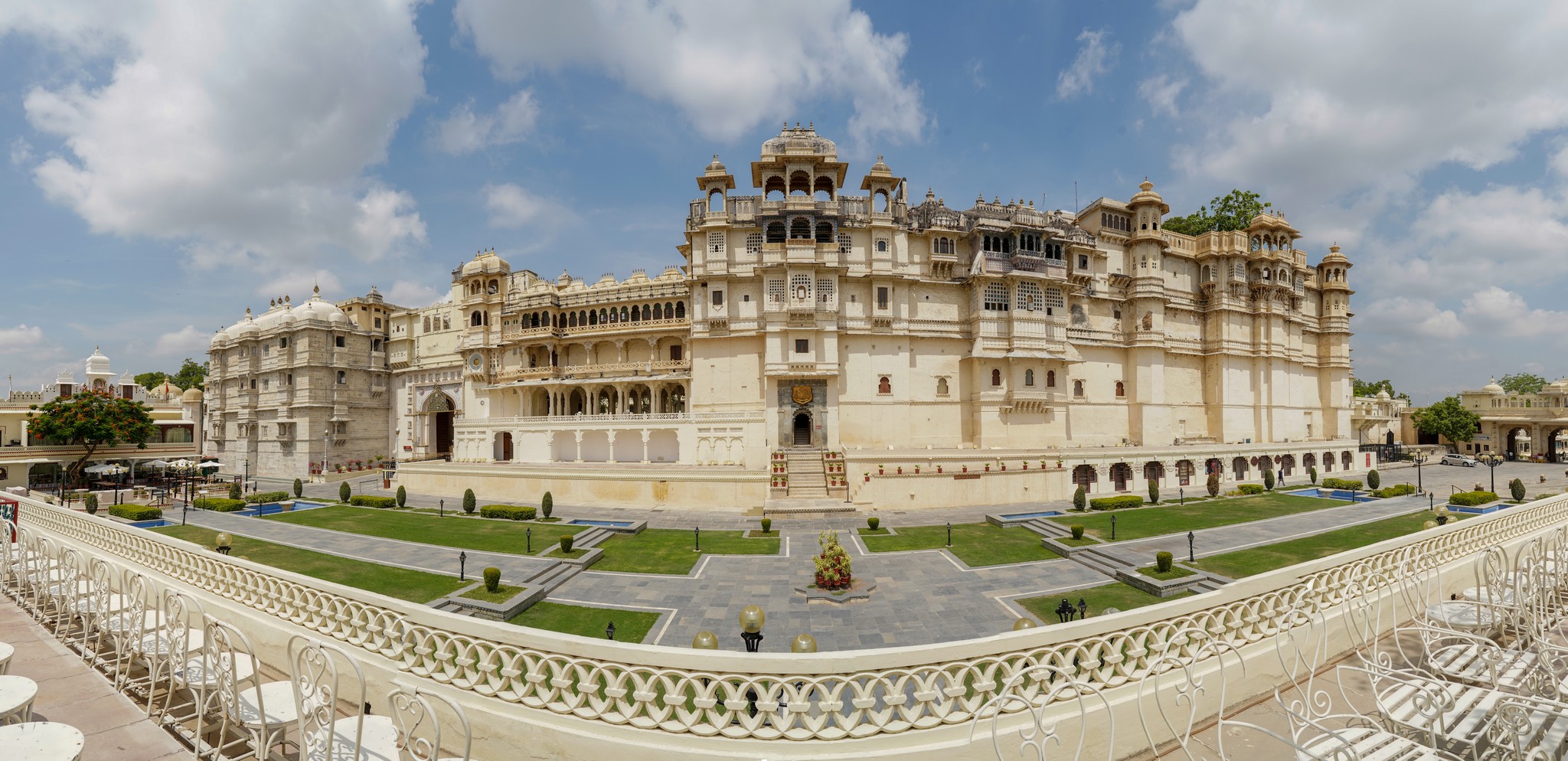 The City Palace Museum, Udaipur view from Manek Chowk